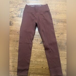 Good American Red Maroon Ribbed Workout Legging Size 1/2